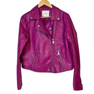 Anthropologie The Saige Faux-Leather Motorcycle Moto Jacket women’s size M